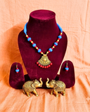 Boho Blue Bloom Necklace