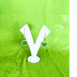 Emerald Flutter Earrings