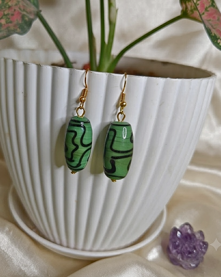 Emerald Maze Earrings