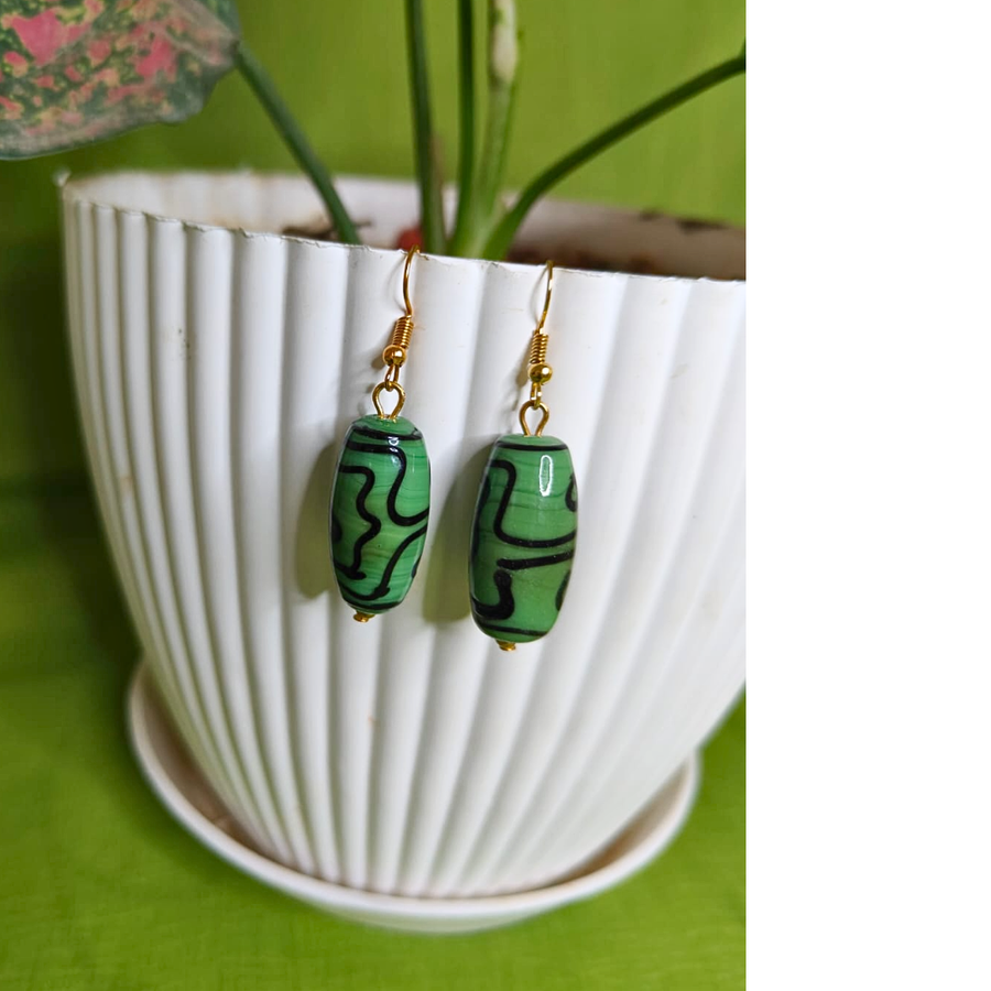Emerald Maze Earrings