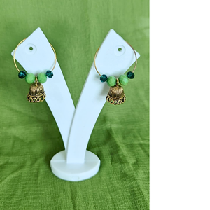 Emerald Saaz Jhumki Hoops