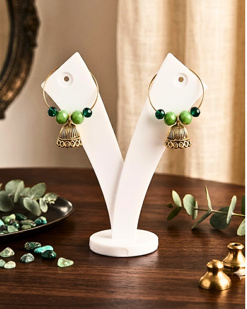 Emerald Saaz Jhumki Hoops