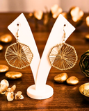 Golden Aura Handwoven Earrings
