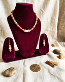 Golden Coral Blossom Necklace