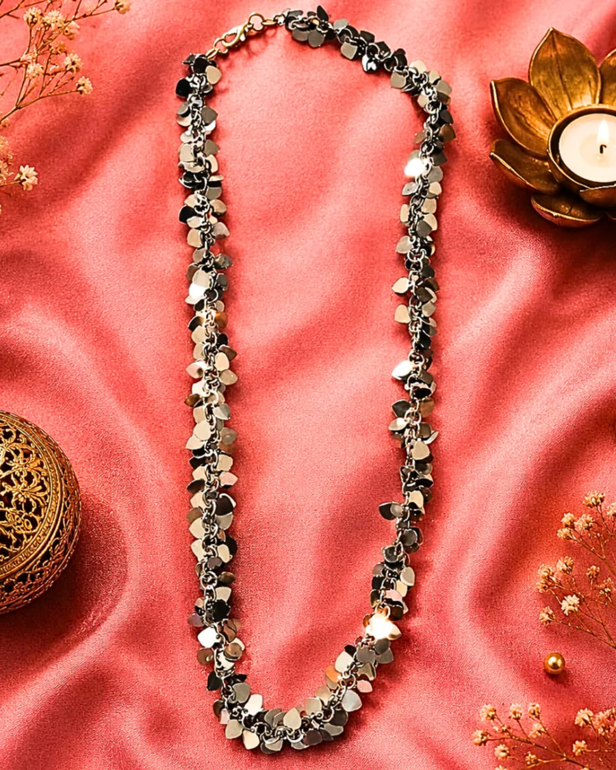 Golden Heart Statement Necklace.