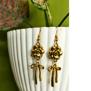 Golden Rose Dangles