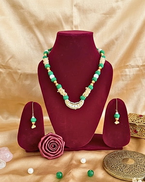 Green Royal Charm Necklace Set