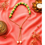 Green & Yellow Adjustable Beaded Bracelet