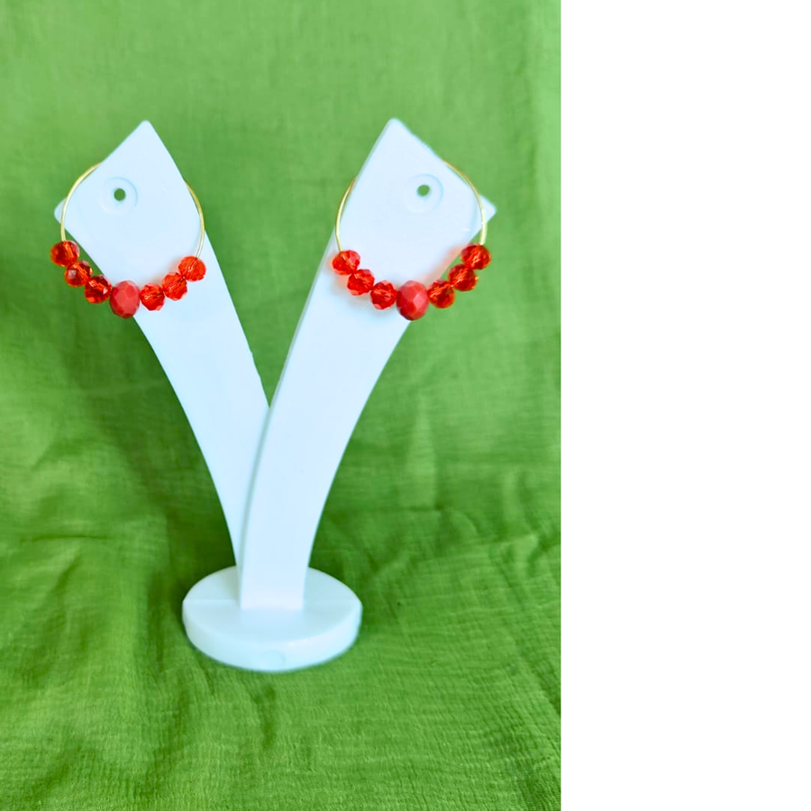 Laal Roshan Hoop Earrings