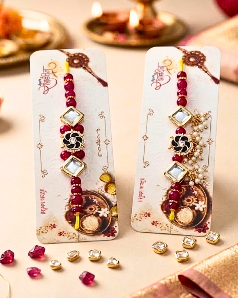 Mangal Pink Rakhi Pair