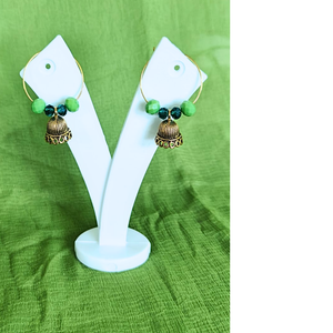 Meher Green Jhumki Earrings