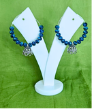 Neel Jhumki Beaded Hoops