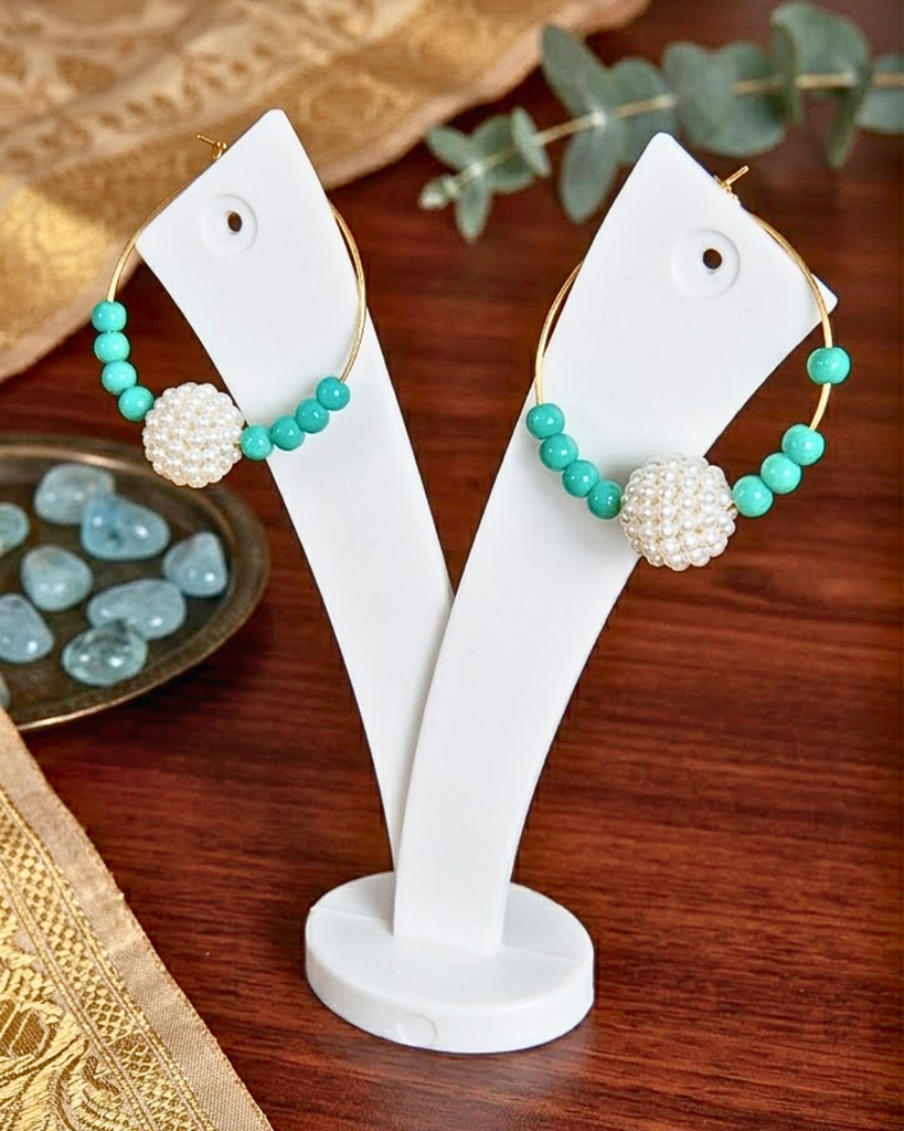 Neelima Pearl Hoop Earrings