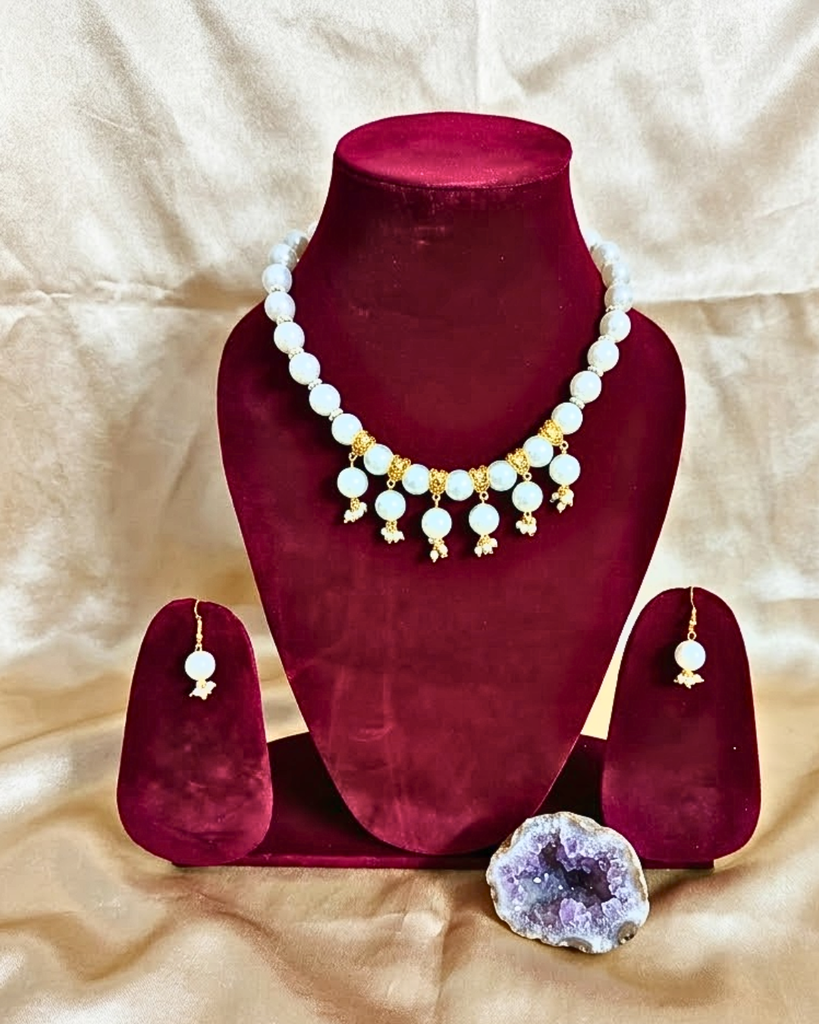 Pearl Cascade Necklace Set