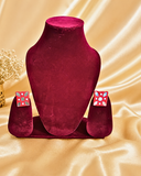 Red Fabric Earrings