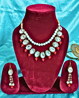 Royal Kundan Beaded Necklace Set
