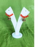Sindoori Jhumki Beaded Hoops