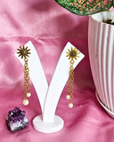 Sunburst Pearl  Drop Earrings