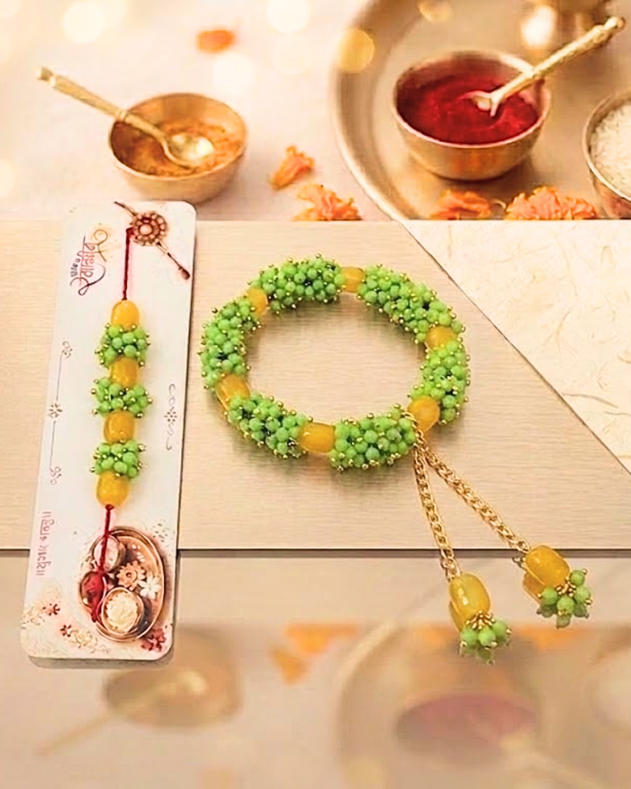 Sunlit Emerald Bhaiya Bhabhi Rakhi