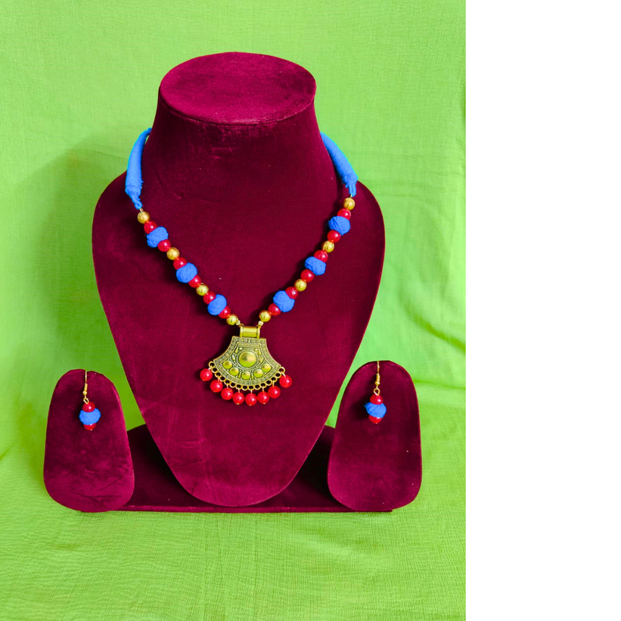 Boho Blue Bloom Necklace