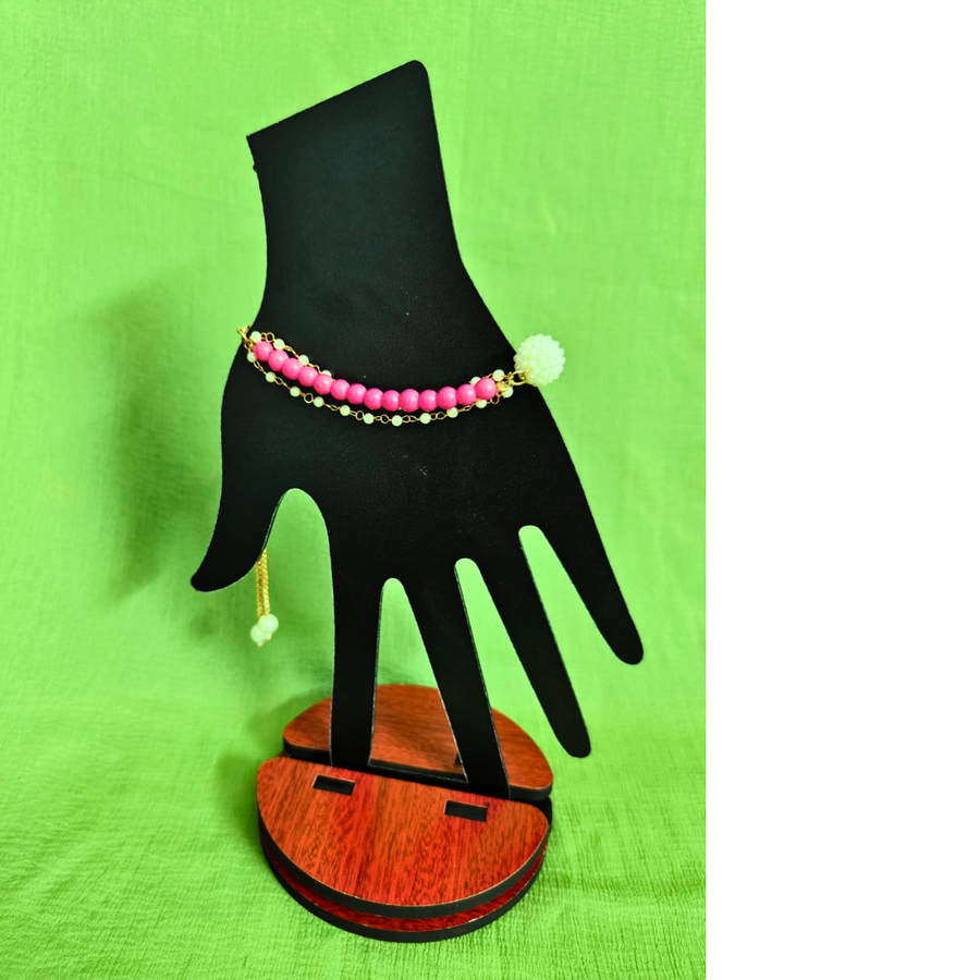 Pink Beaded Bracelet