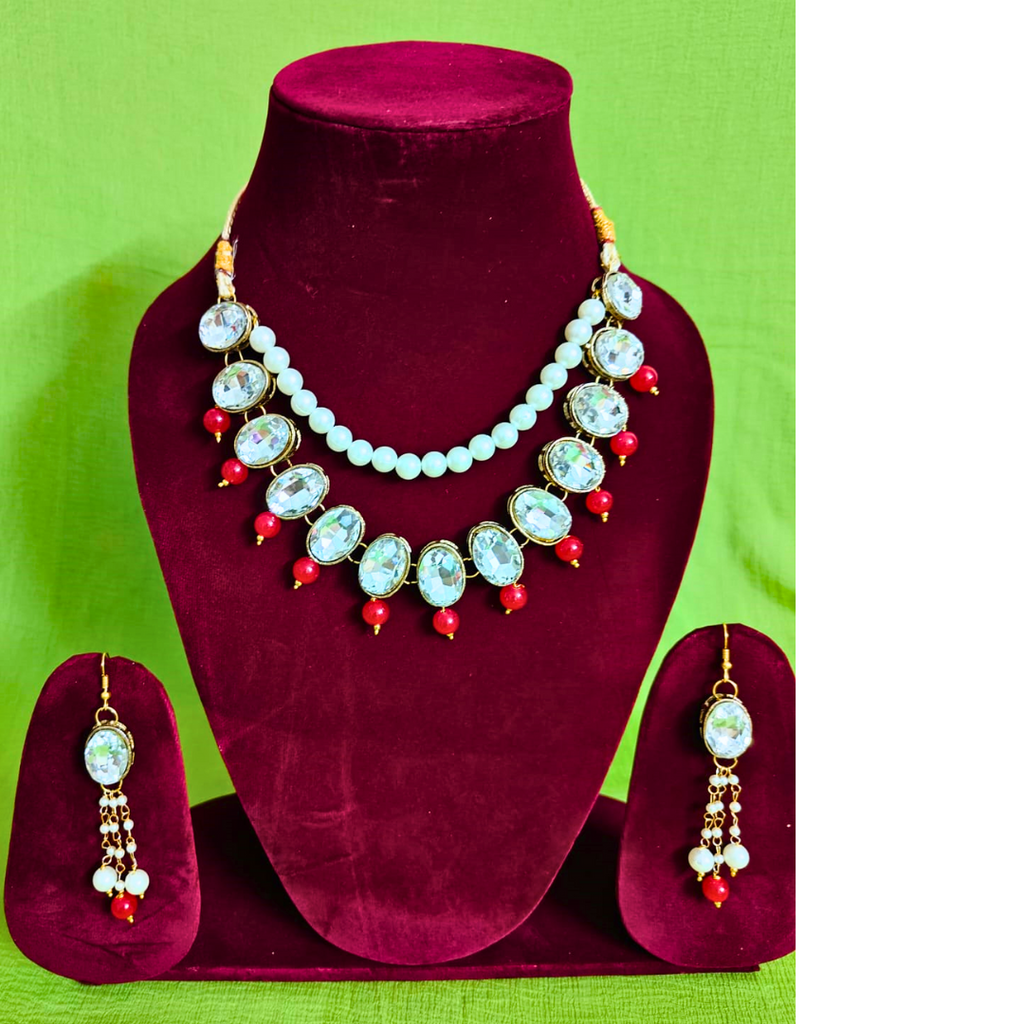 Casting Kundan Beaded Necklace